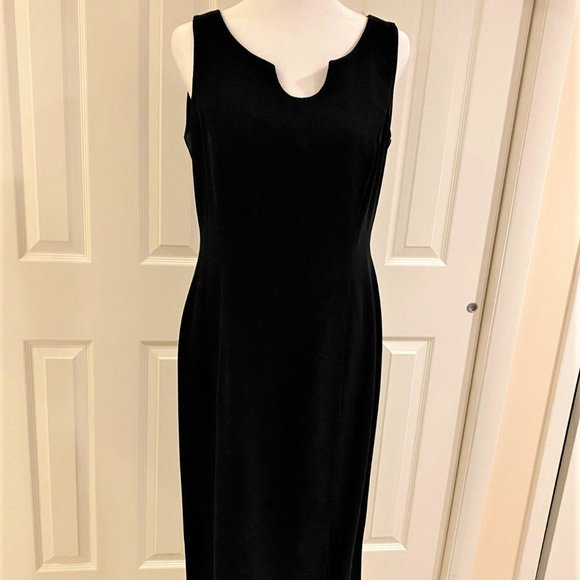 Classic Wool Crepe Evening Gown with Jacket Size 8 - Picture 3 of 4